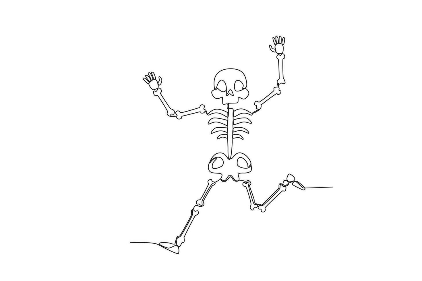 A human skeleton loves to dance vector