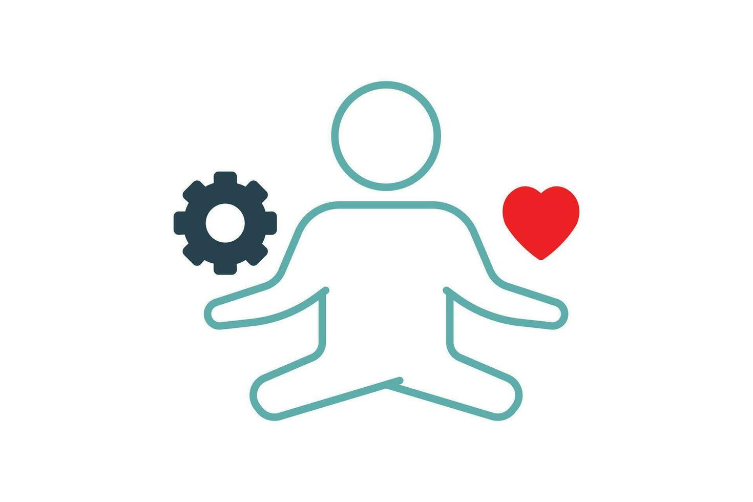 Stress Management icon. icon related to yoga, meditation, relaxation. Duo tone icon style design. Simple vector design editable