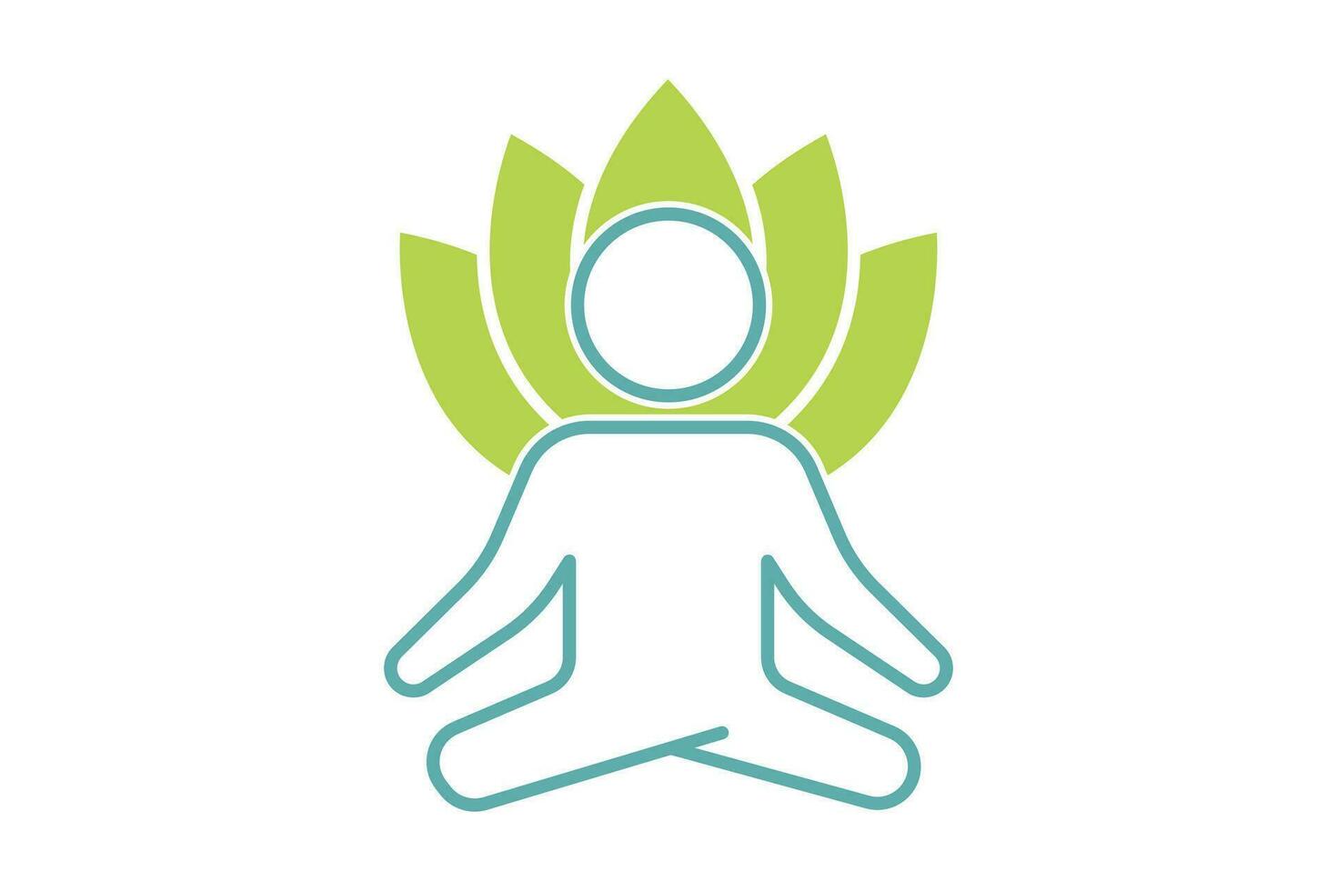 Yoga fitness icon. meditation people with lotus. icon related to healthy living. duo tone icon style design. Simple vector design editable