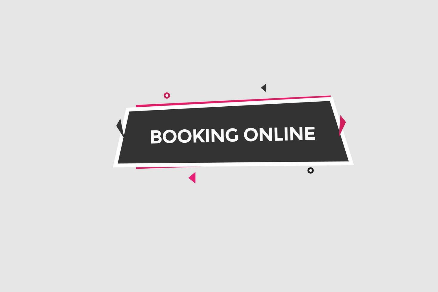 new booking online modern, website, click button, level, sign, speech, bubble  banner, vector