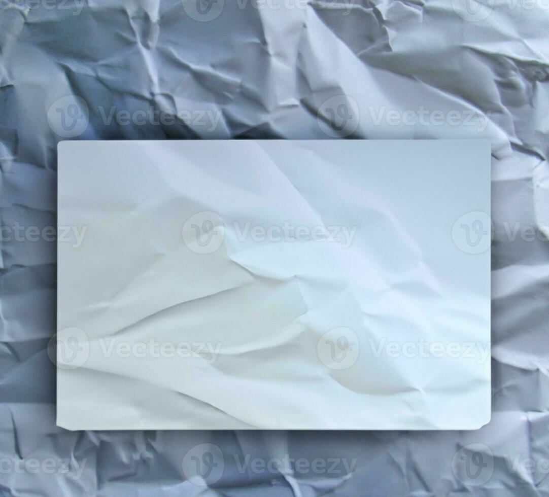 photo white crumpled paper texture background design space white tone