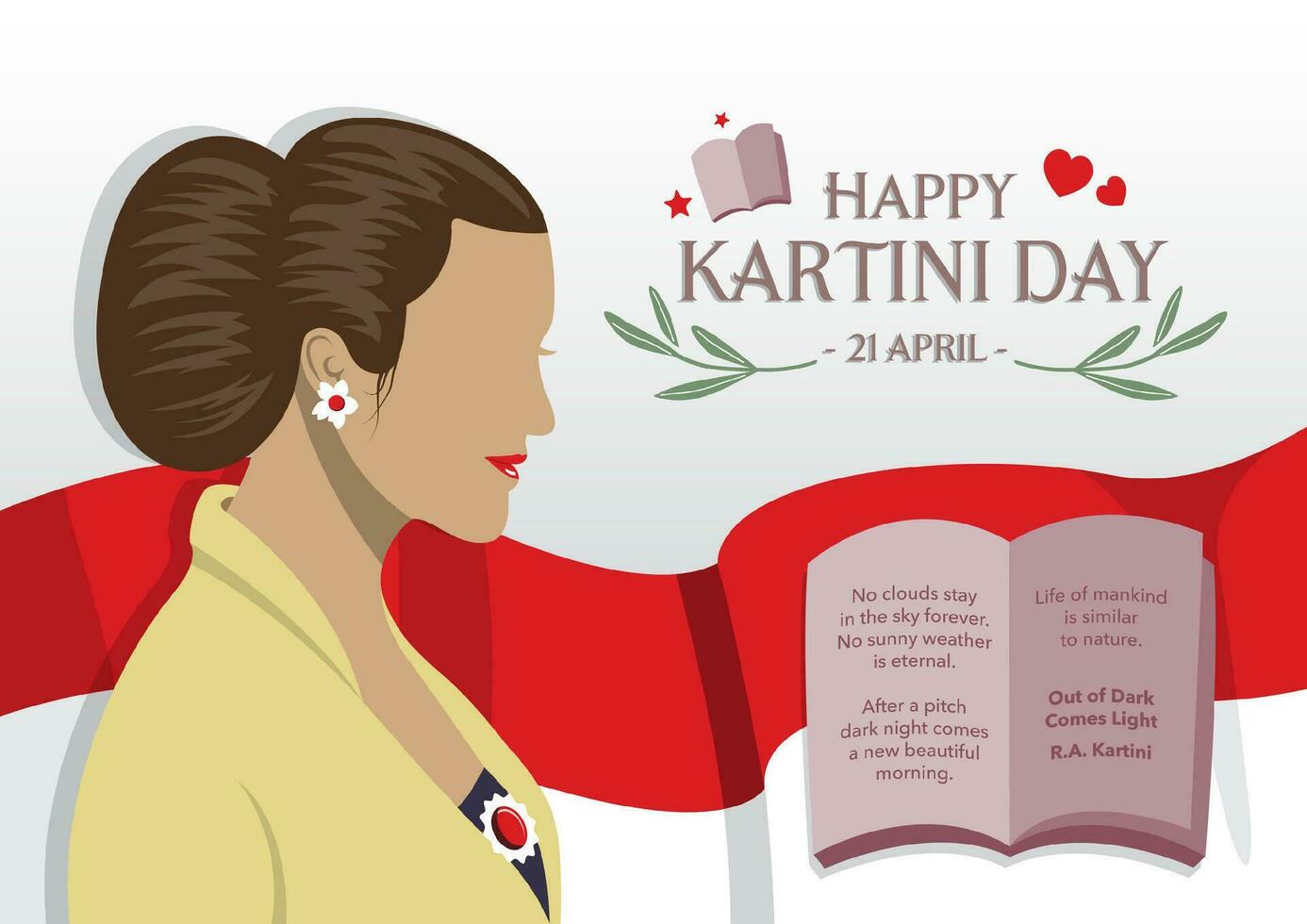 Happy Kartini Day Celebration vector