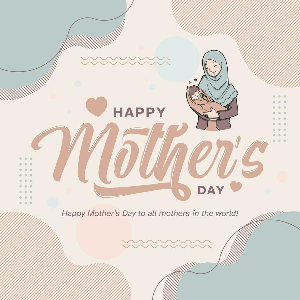 Happy mother's day vector illustration