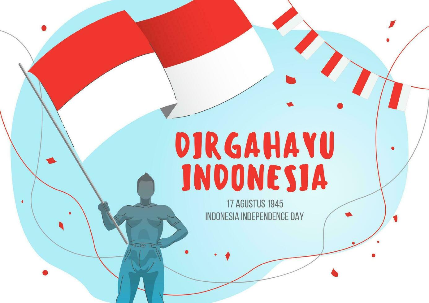 Indonesia independence day vector