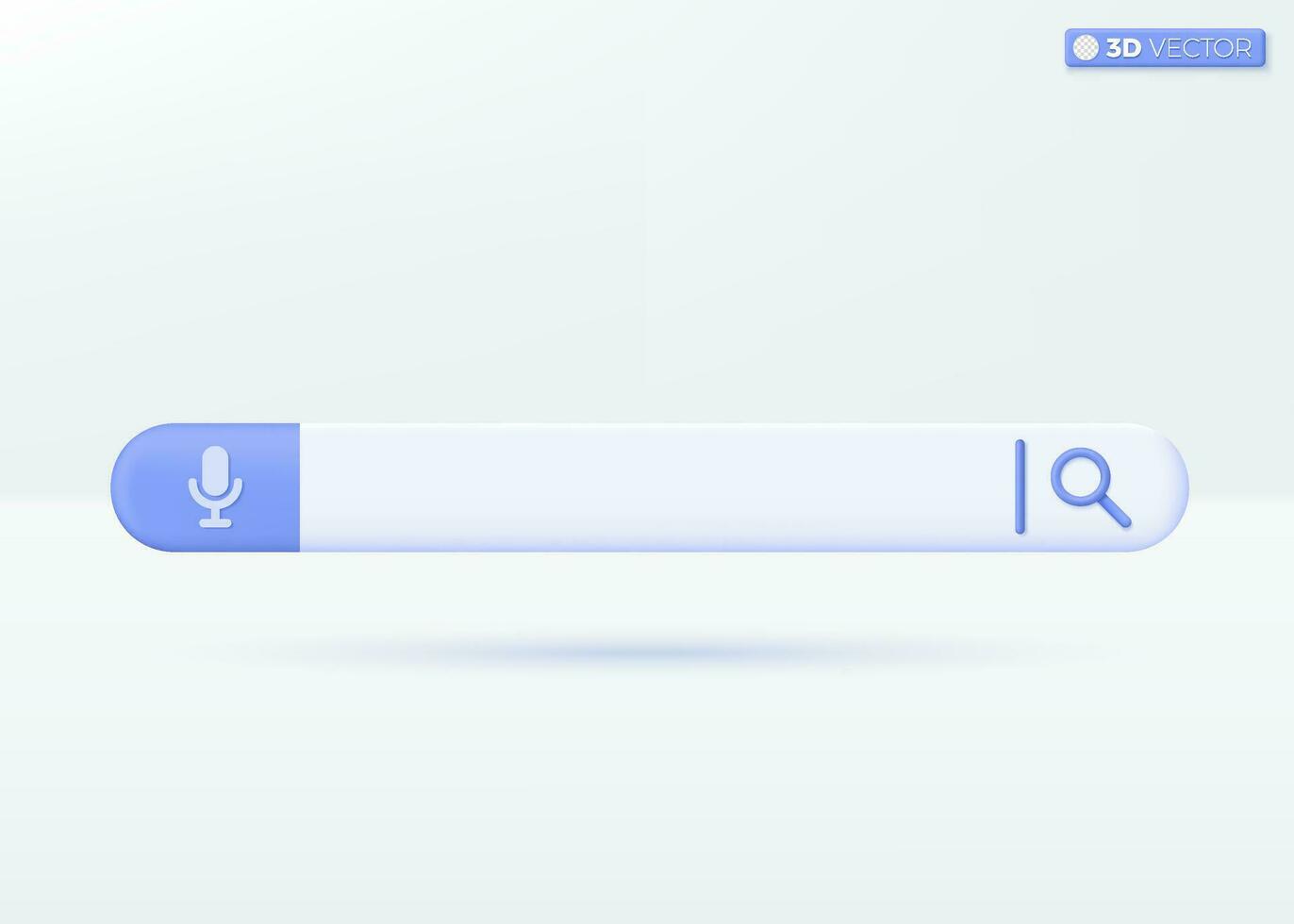 buscar bar diseño icono simbolos navegador botón para web, navegación y buscar concepto. 3d vector aislado ilustración diseño. dibujos animados pastel mínimo estilo. usted lata usado para diseño ux, ui, impresión anuncio.