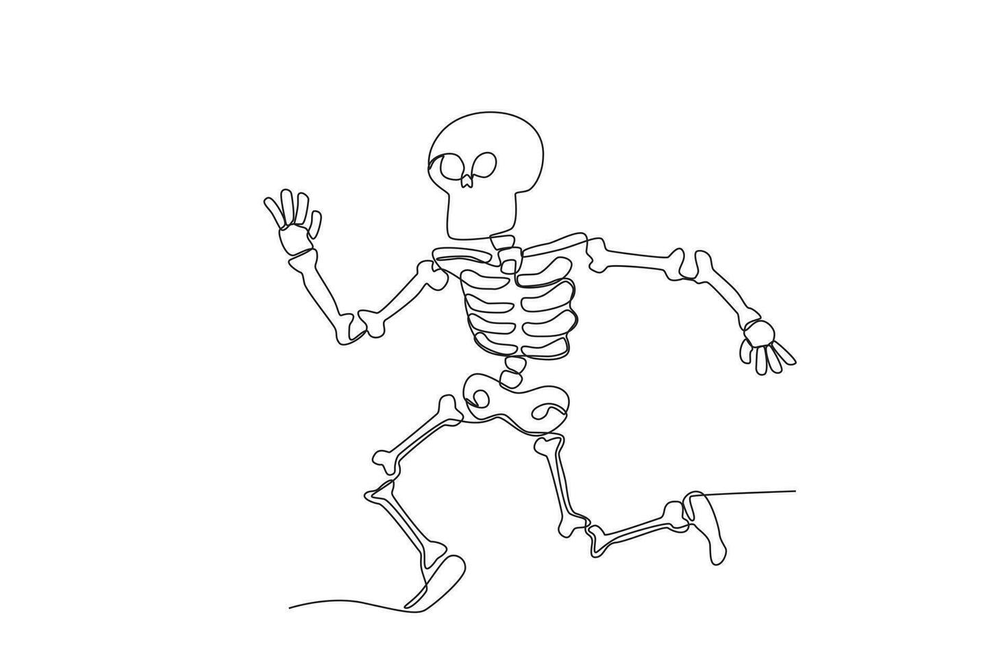 un de miedo la carretera humano esqueleto vector