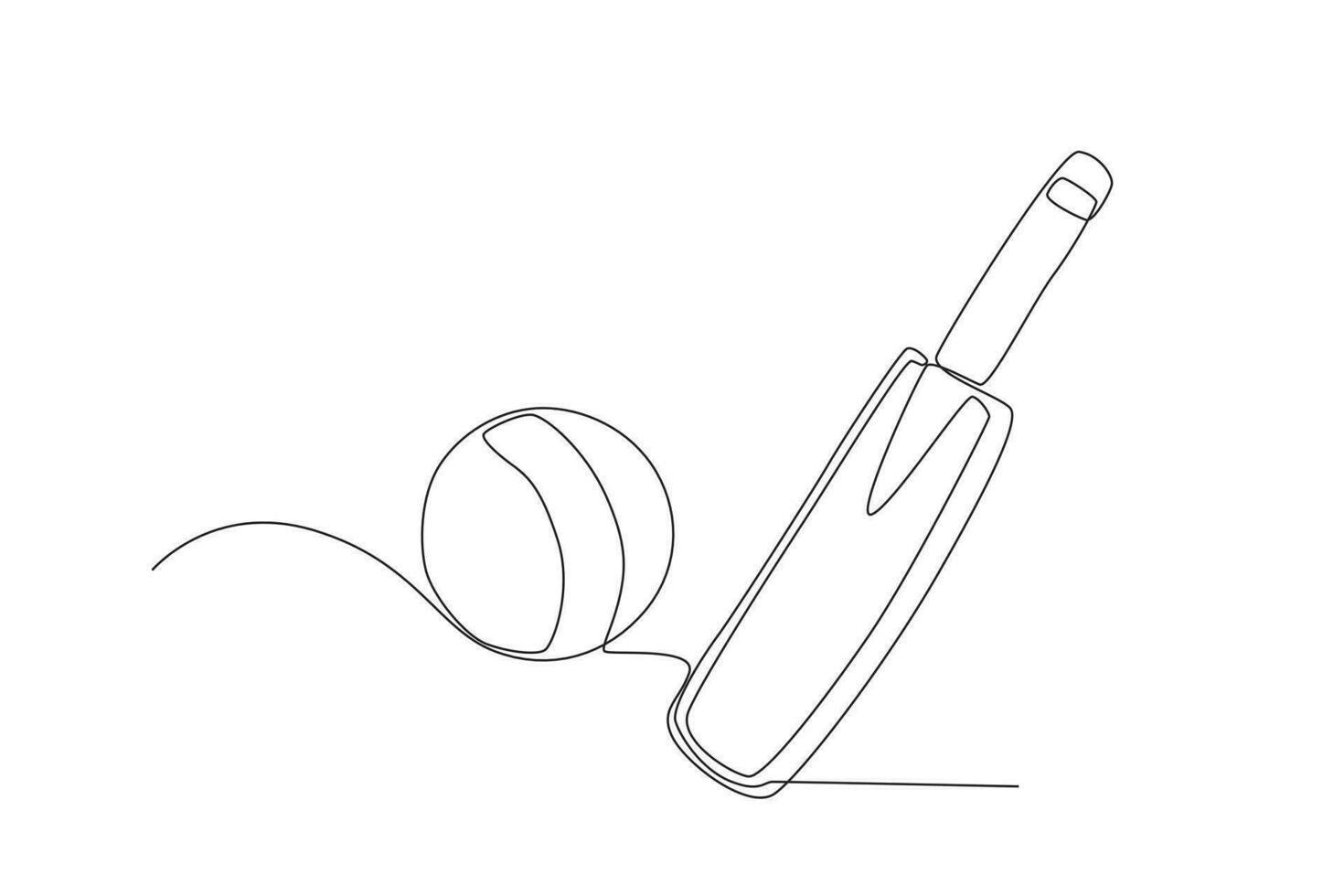 A cricket bat and ball vector