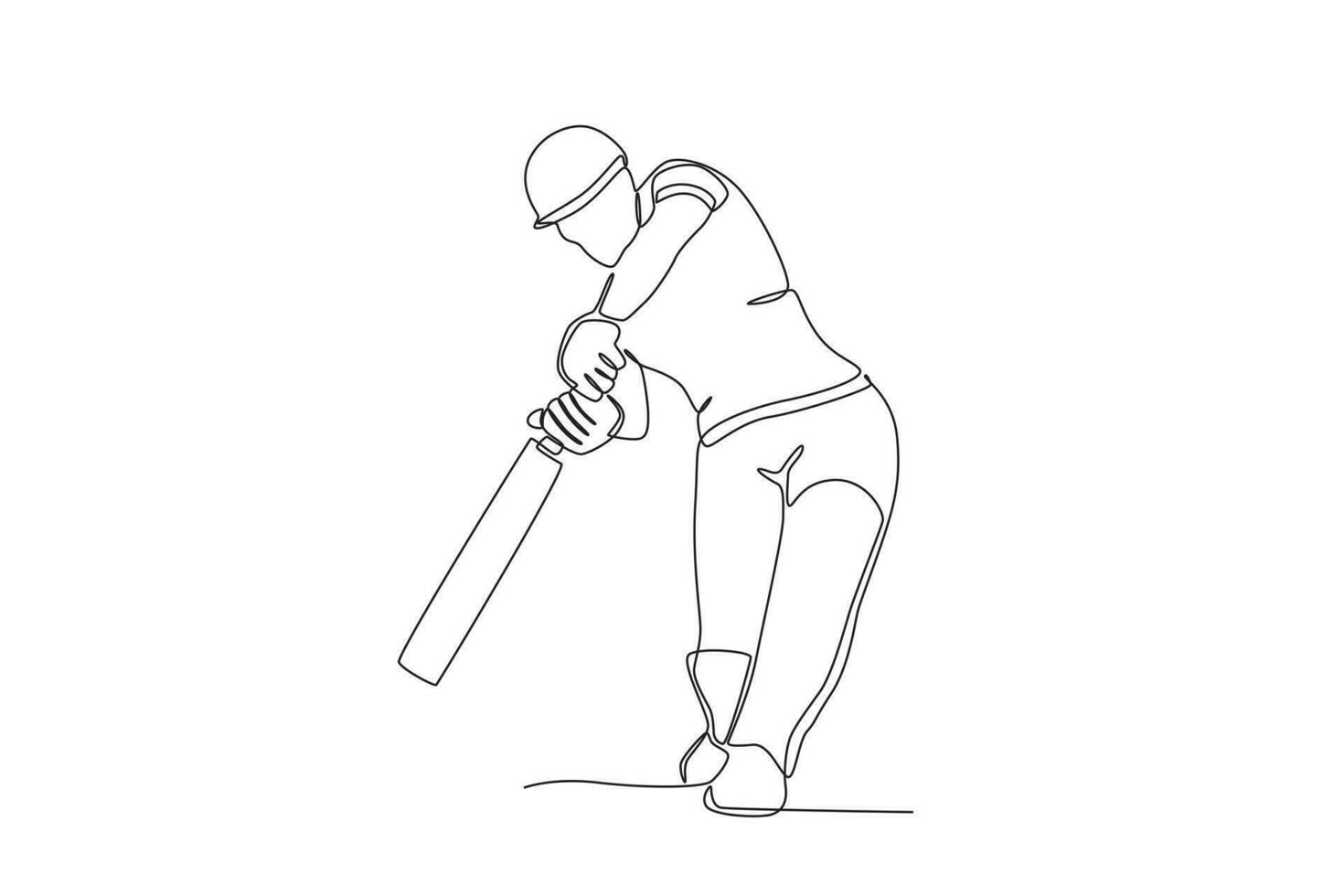 A man hits a cricket ball vector