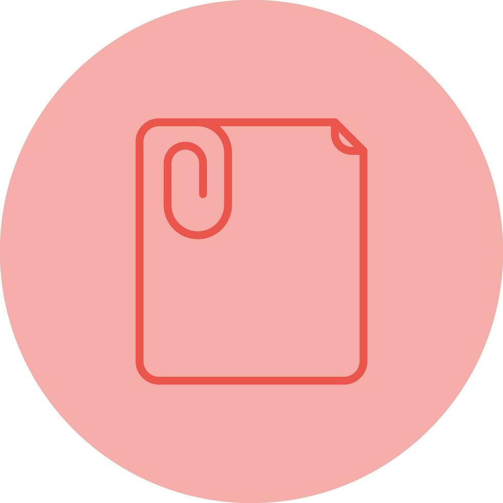 Paperclip with paper Vector Icon