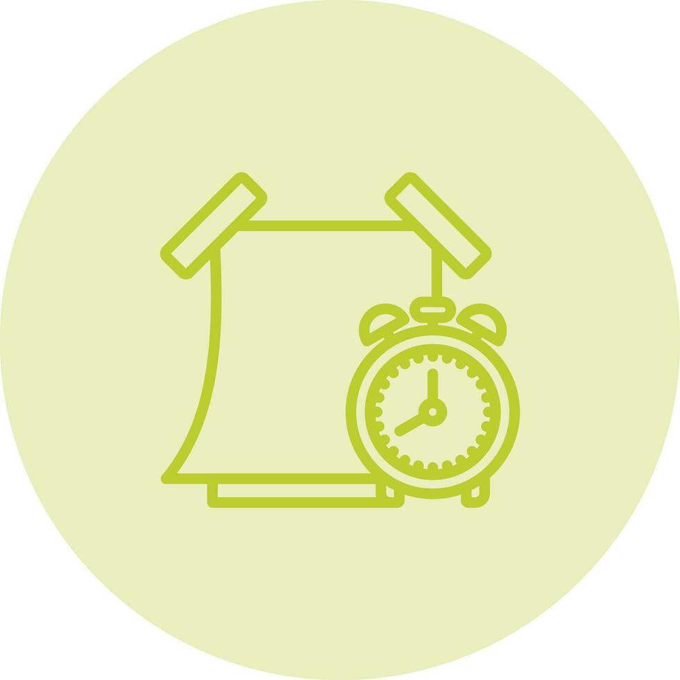Sticky note with alarm clo Vector Icon