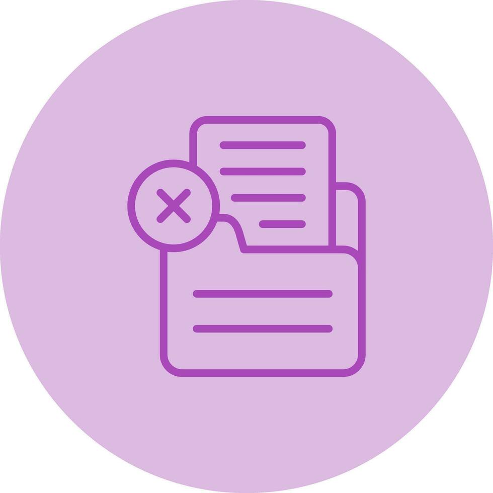 Document Rejected Vector Icon