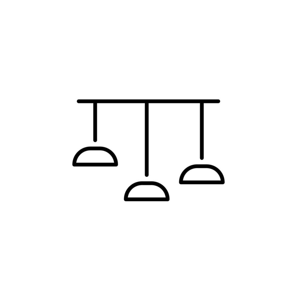 Lamps Vector Symbol. Perfect for web sites, books, stores, shops. Editable stroke in minimalistic outline style