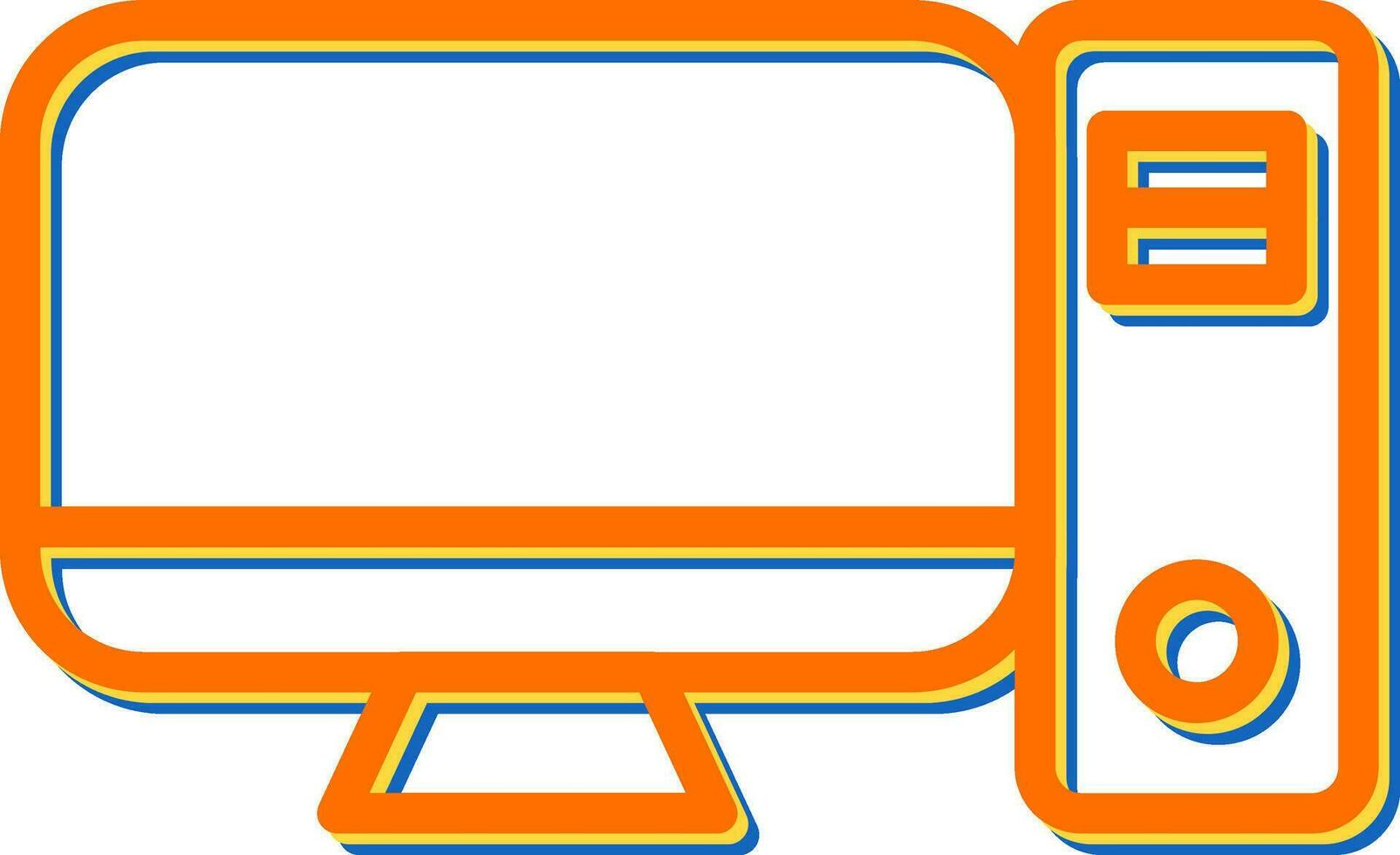 Desktop Computer Vector Icon