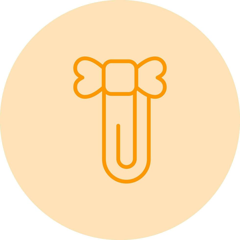 Paperclip with ribbon Vector Icon