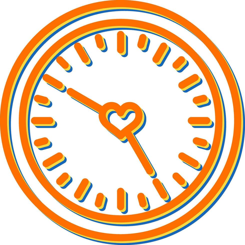 amor reloj vector icono