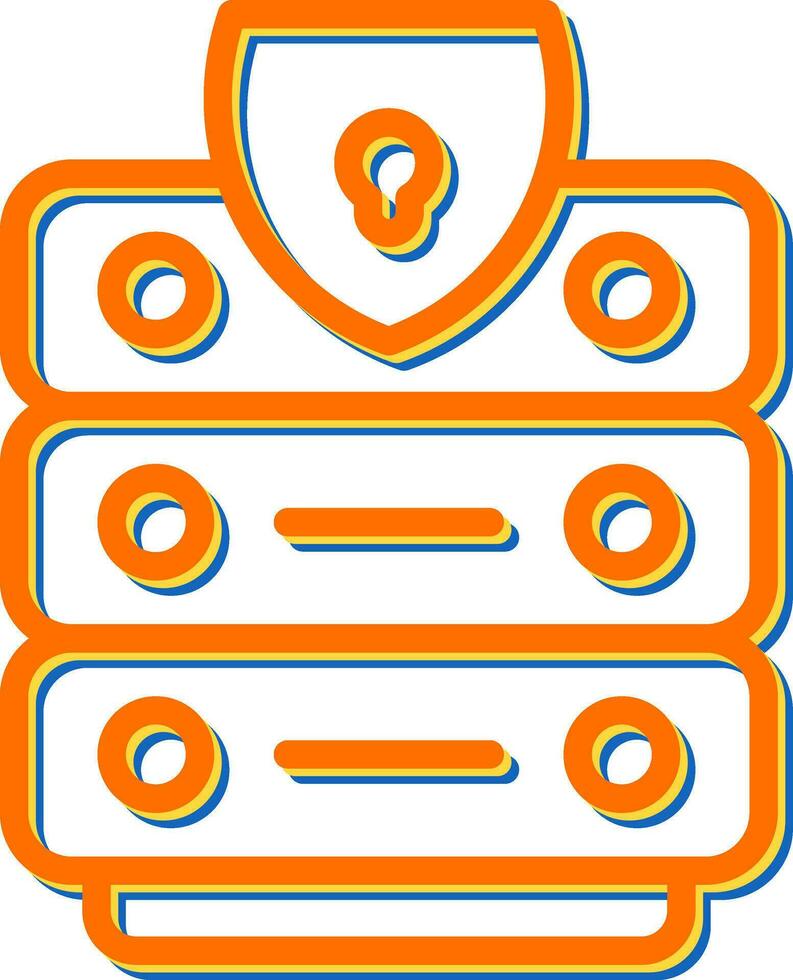 Data Center Security Vector Icon