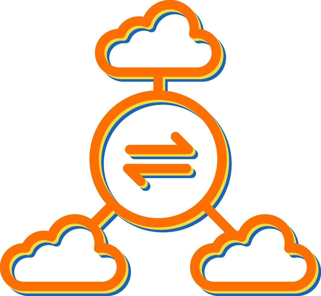 Multi-Cloud Vector Icon