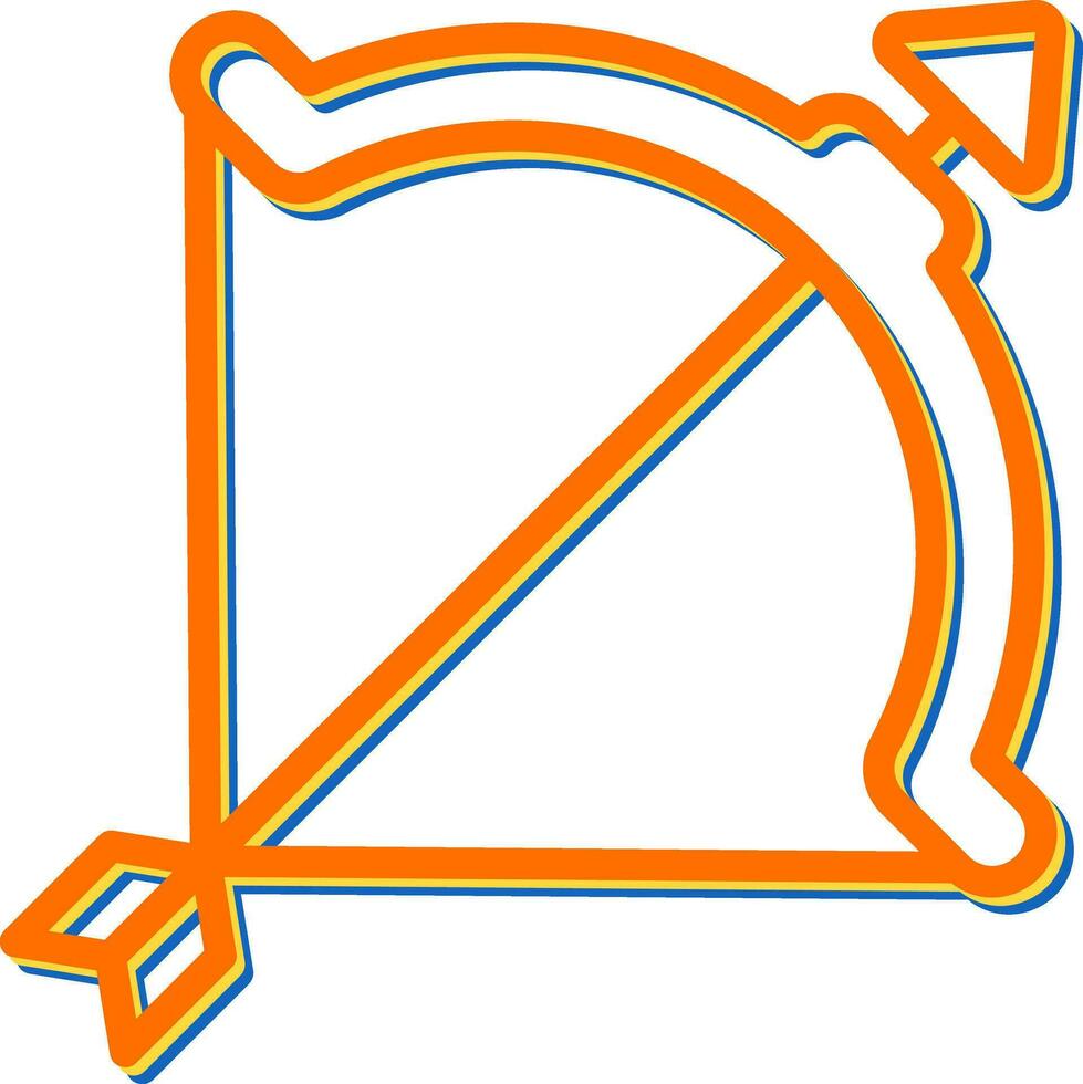 arco y flecha vector icono