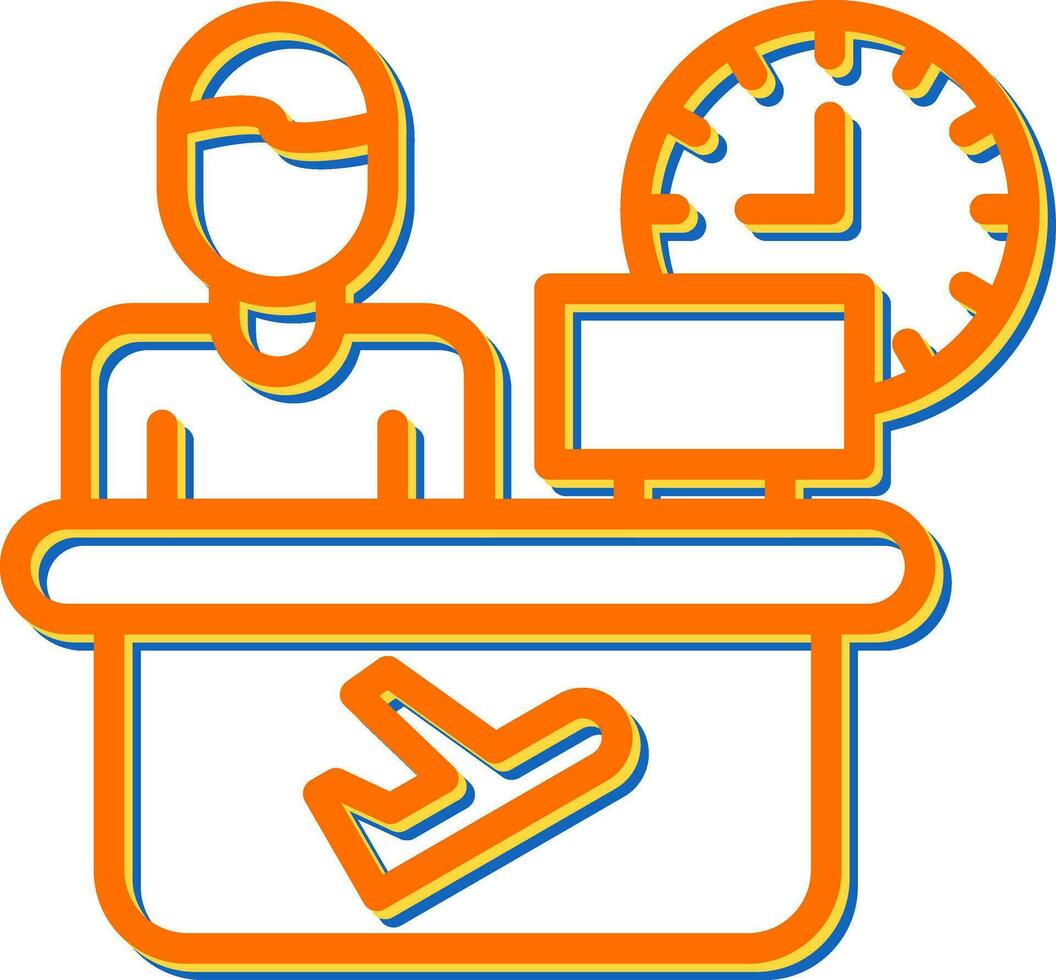 Airline Desk Vector Icon