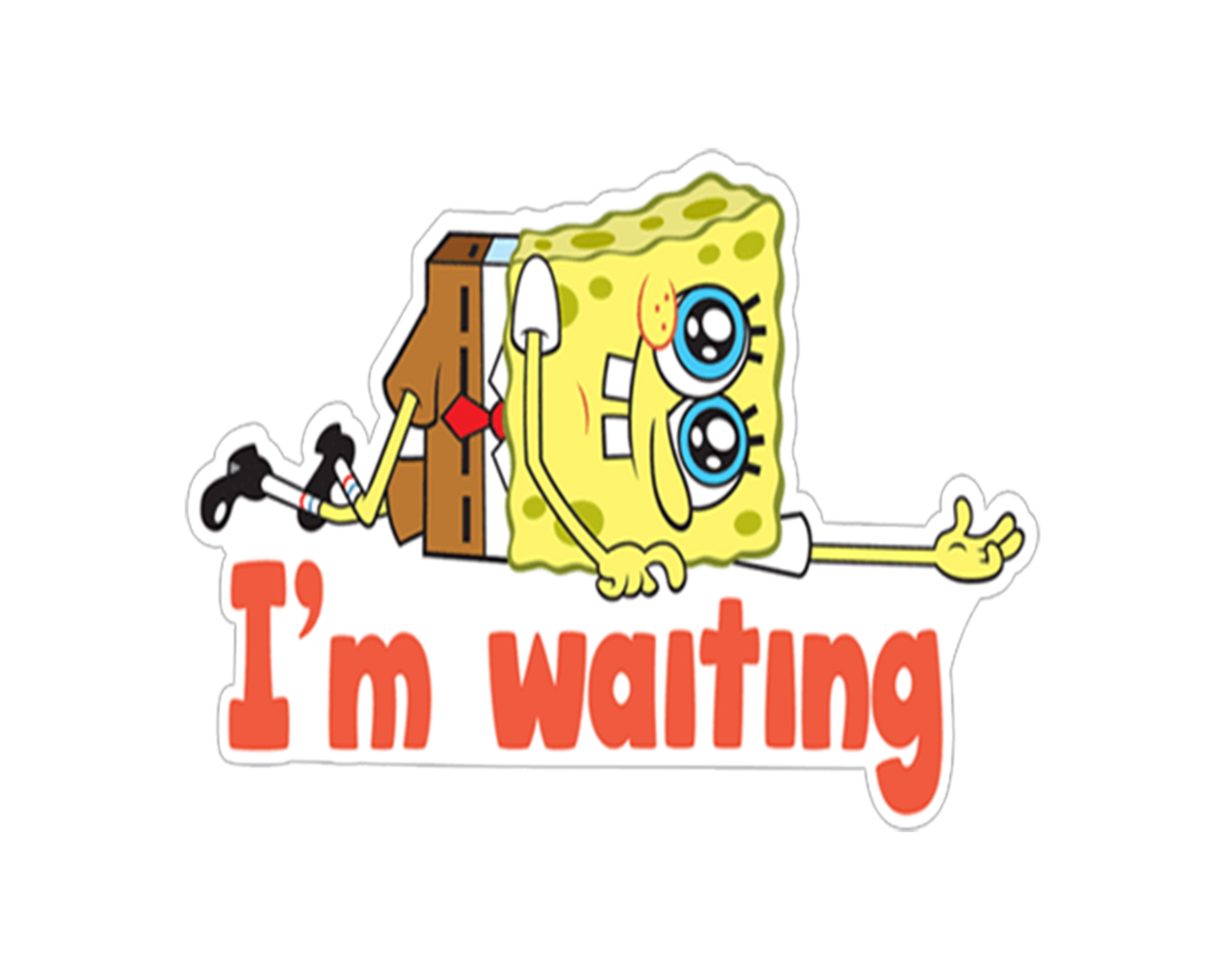 spongebob Vierkante broek sticker im aan het wachten png