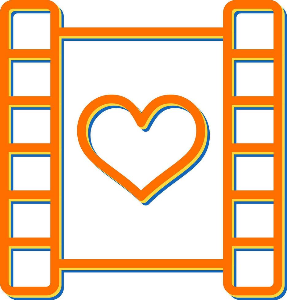 amor historia película vector icono