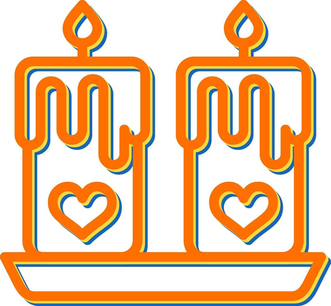 amor velas vector icono