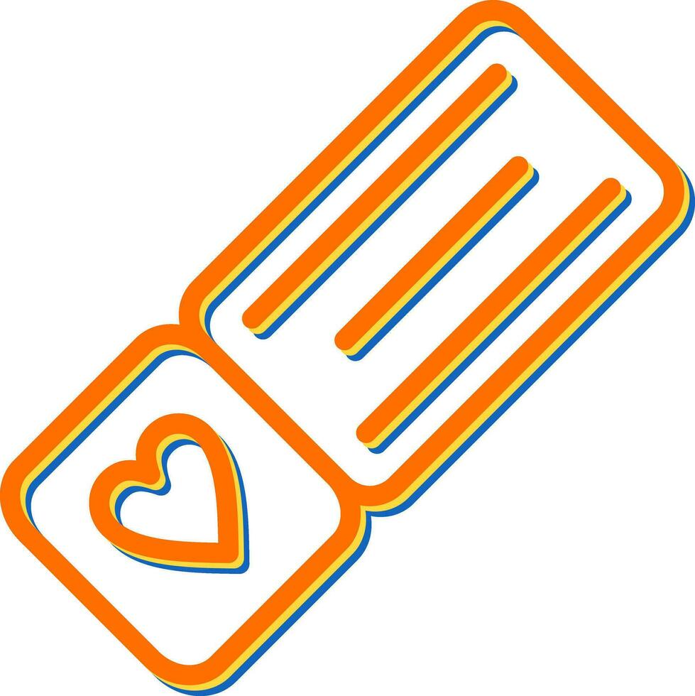 Love coupon book Vector Icon