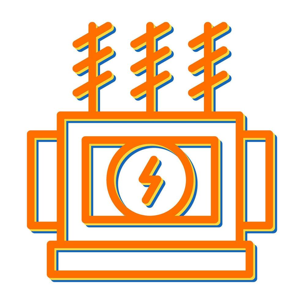 Power Transformer Vector Icon