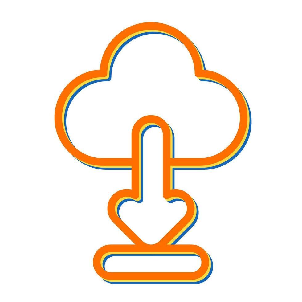 Cloud Download Vector Icon