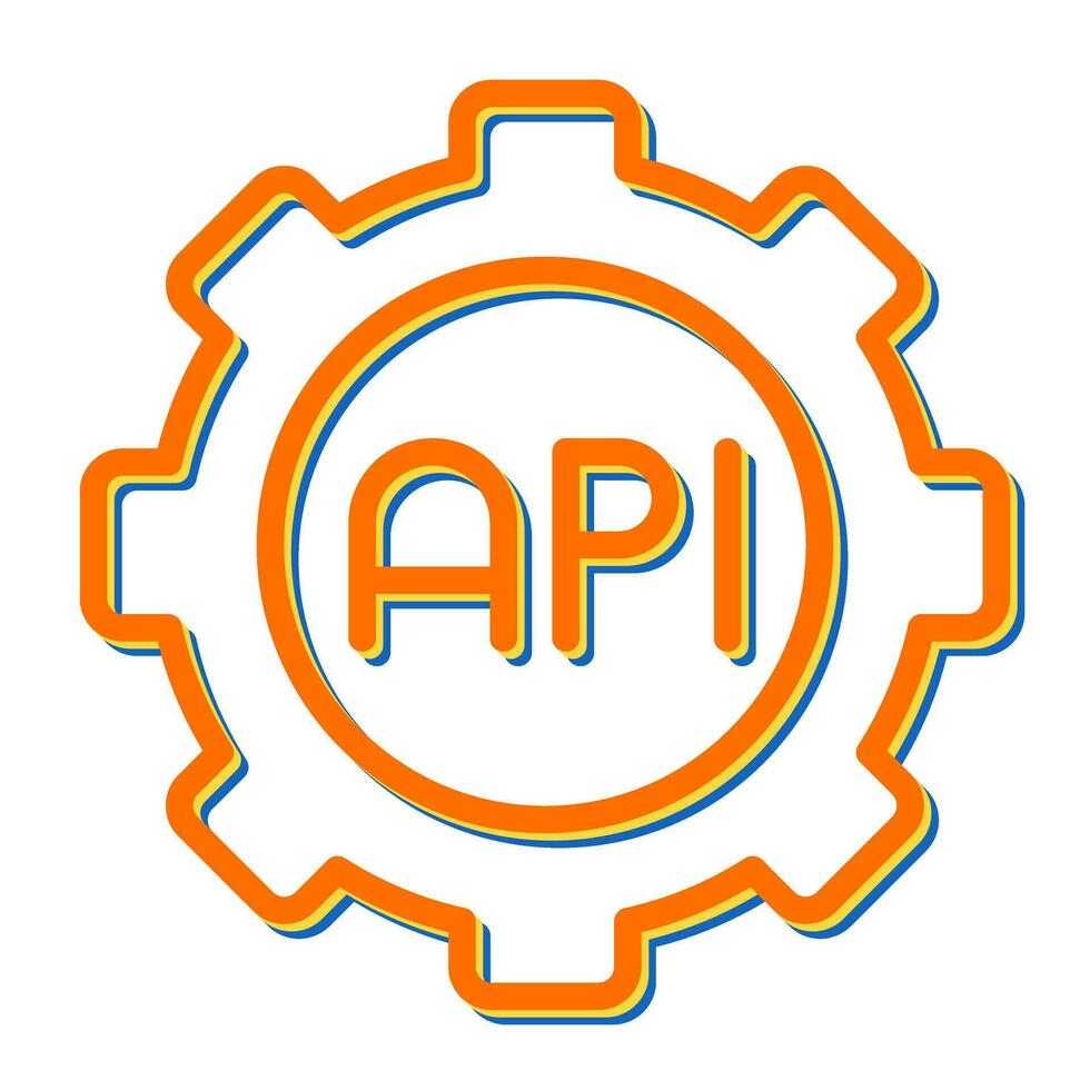 icono de vector de api