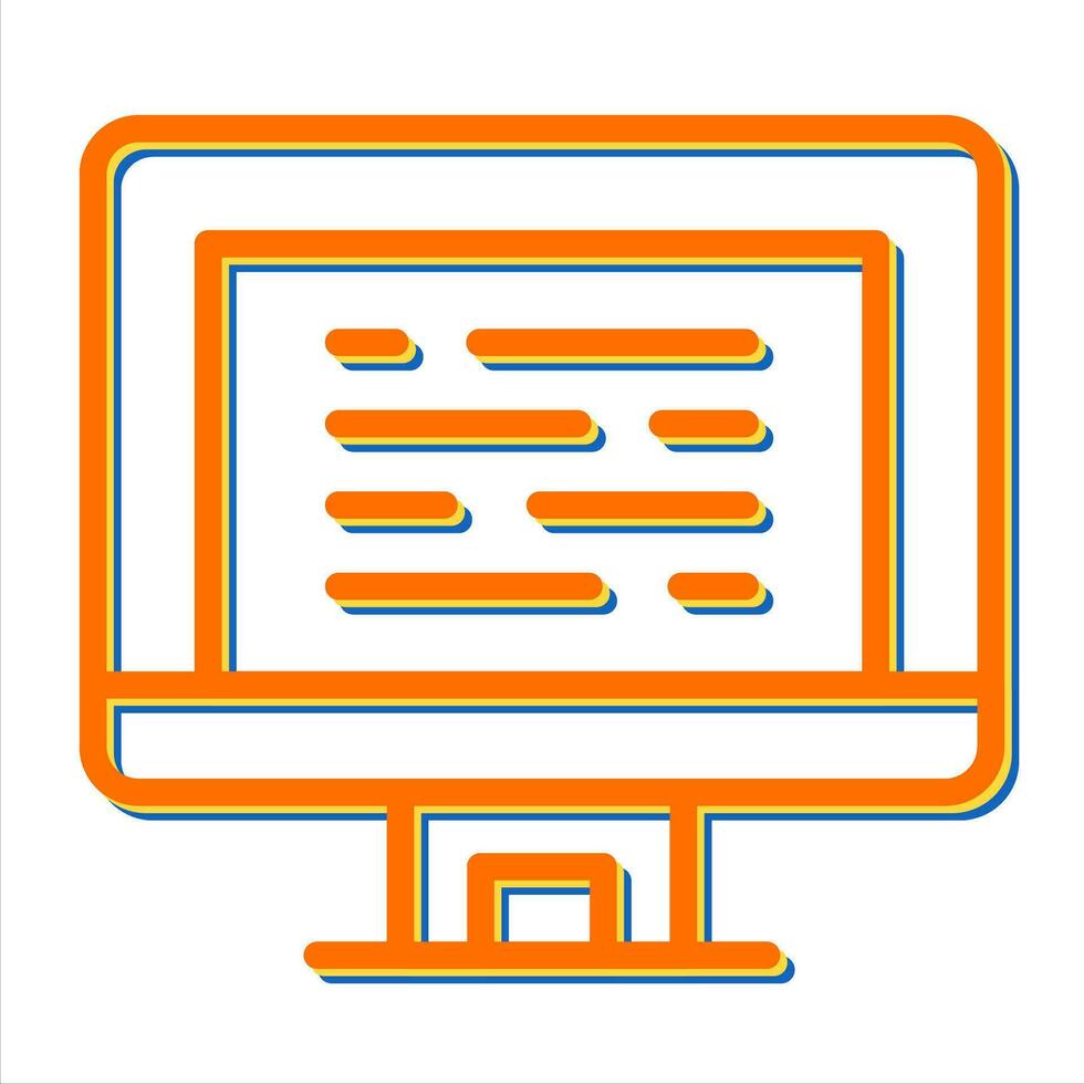 icono de vector de computadora de escritorio