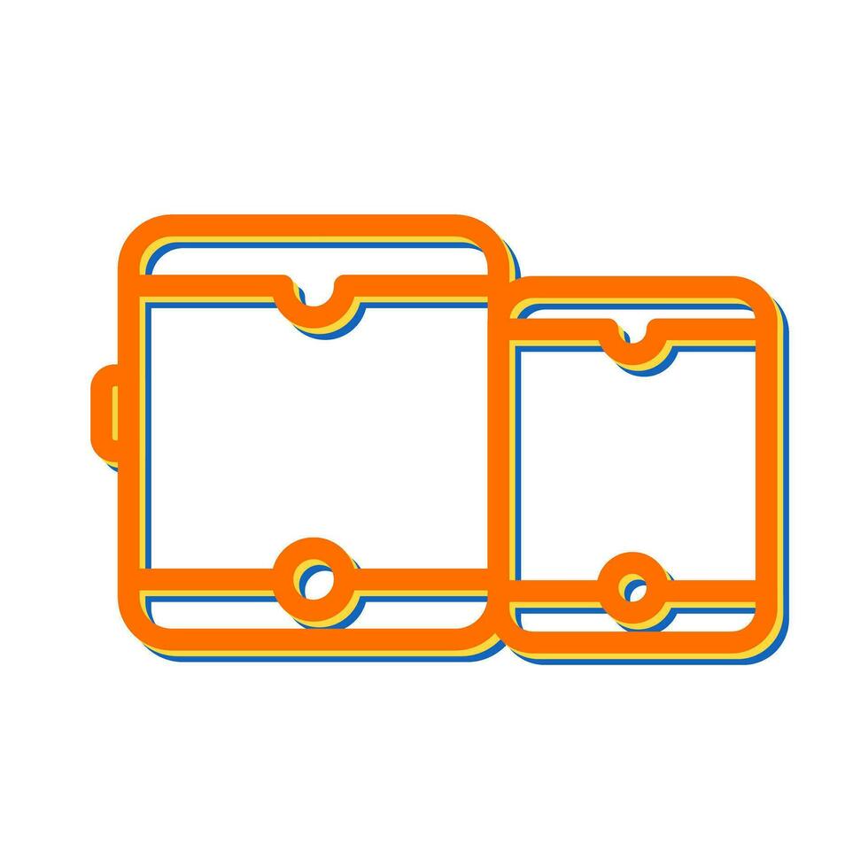 Tablet with smartphone Vector Icon
