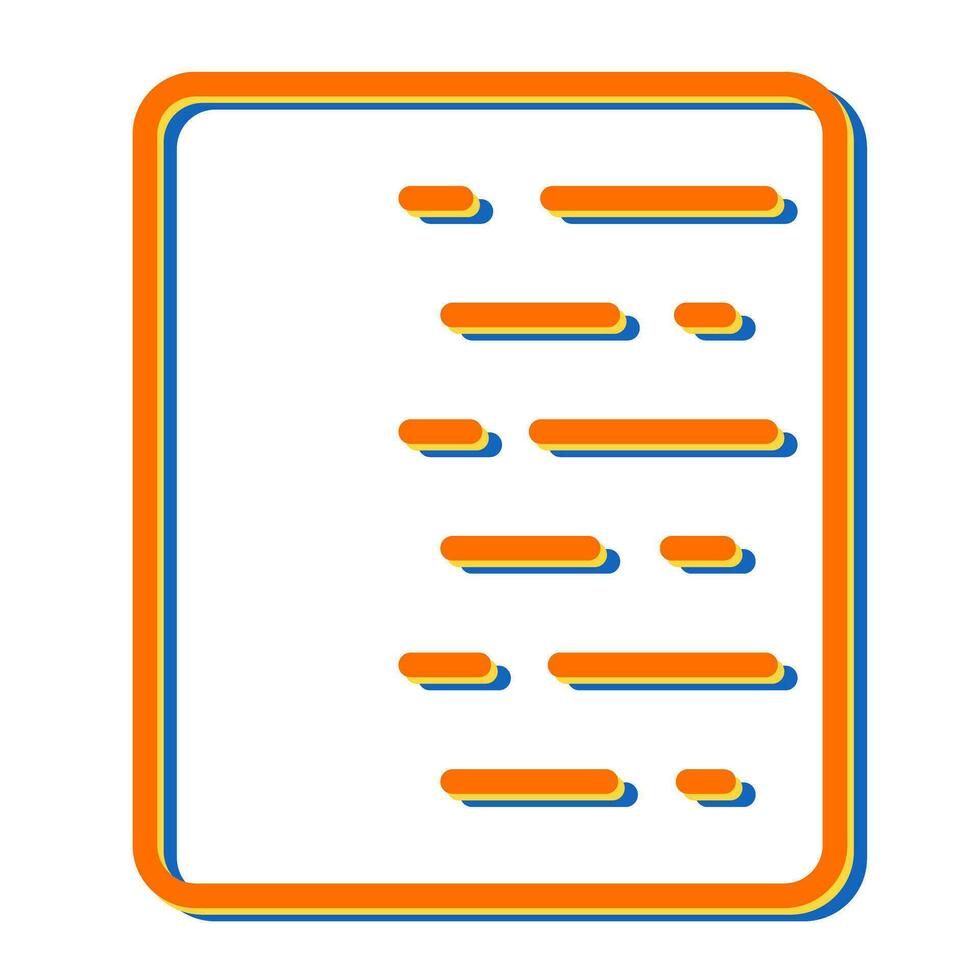 Document Align Right Vector Icon