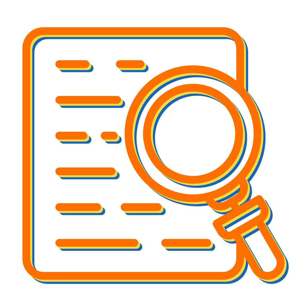 Document with magnifying glass Vector Icon