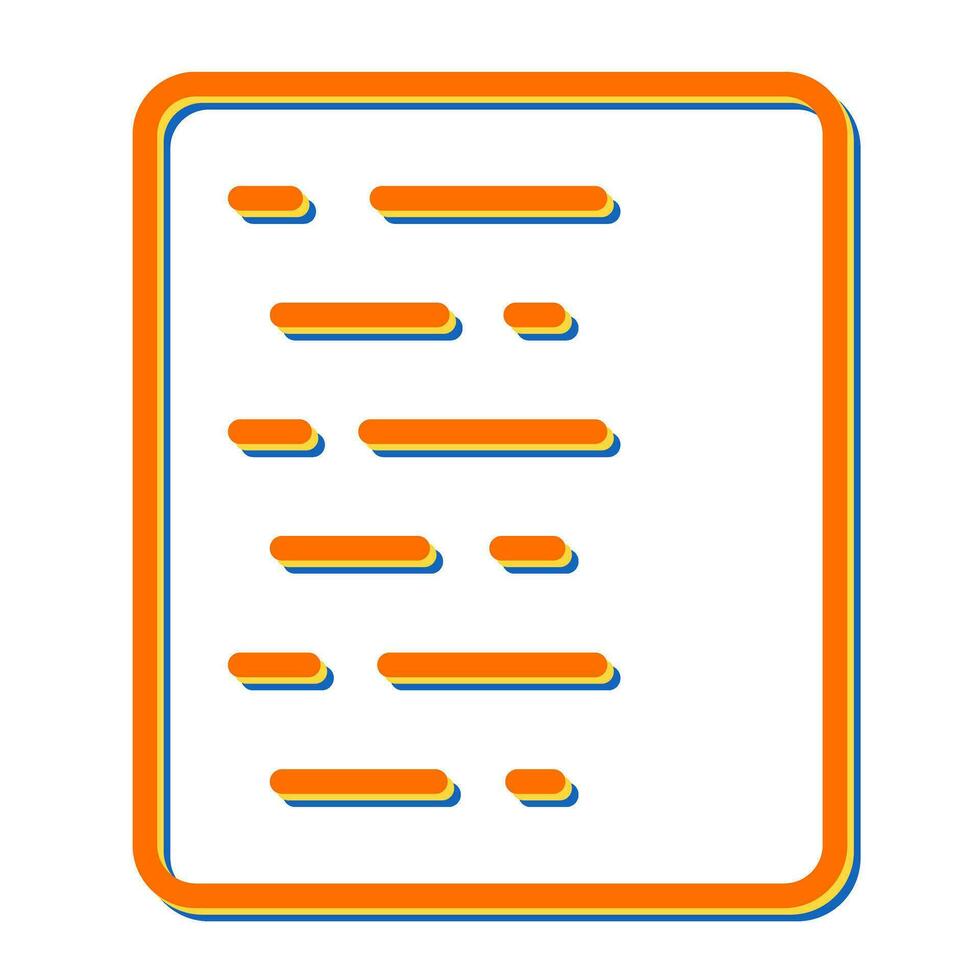 Document Align Left Vector Icon