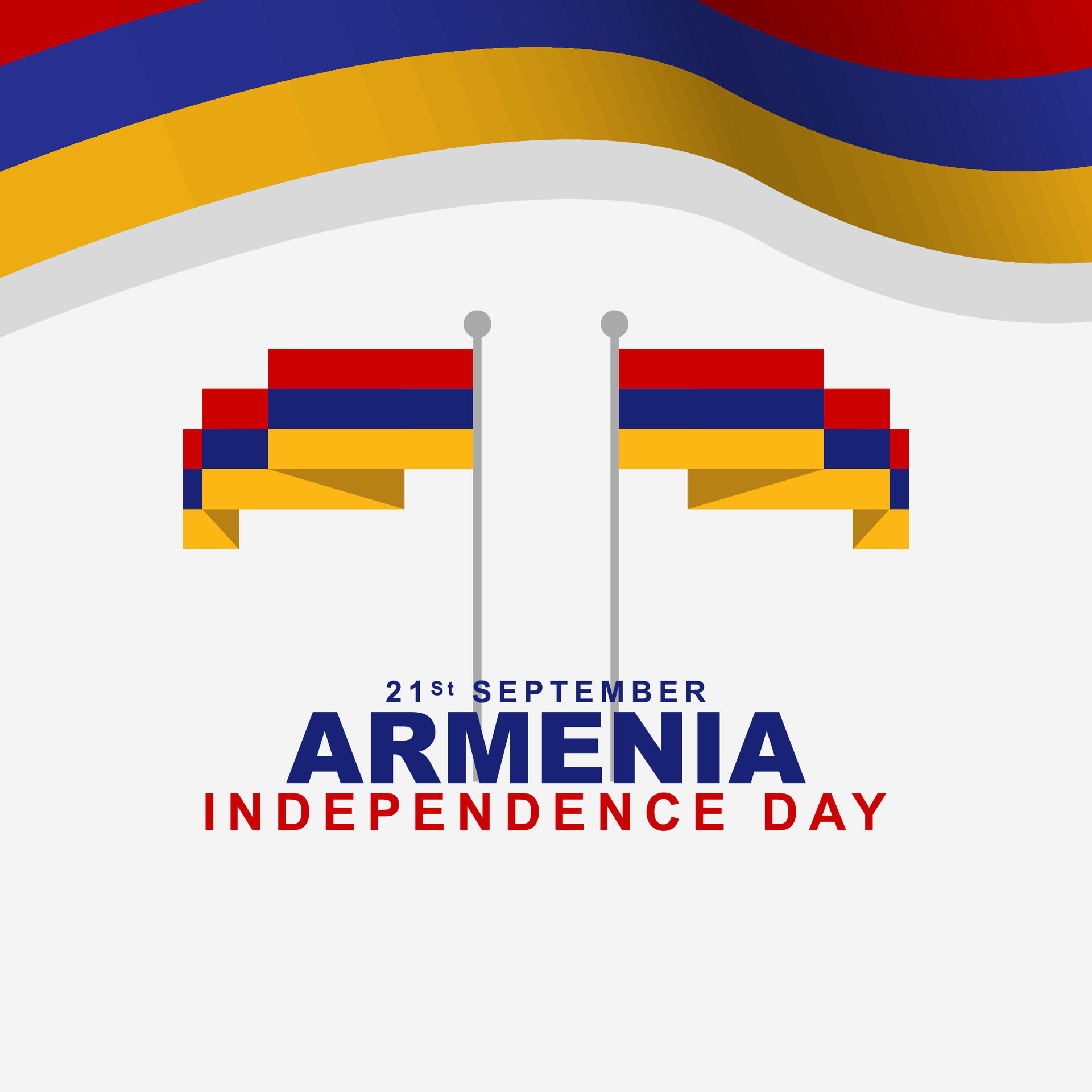 Armenian Independence Day is celebrated on September 21st. Vector