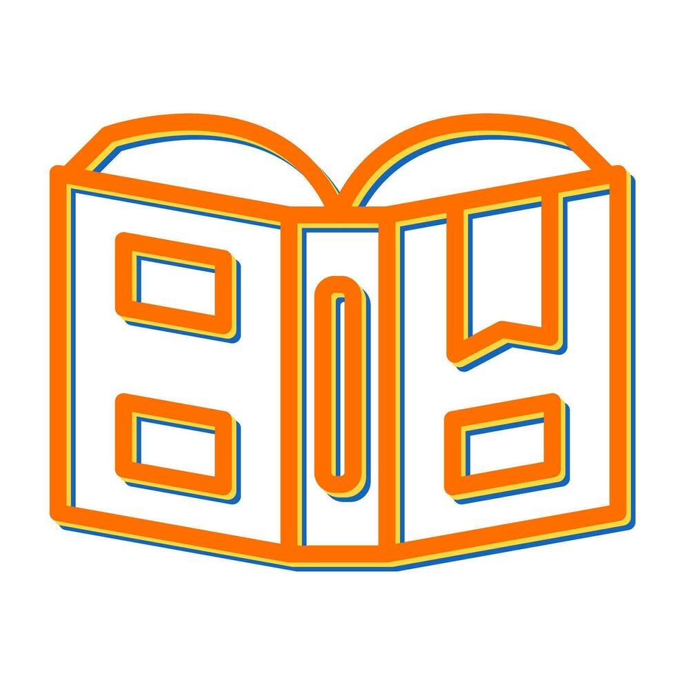 Open book with bookmark Vector Icon