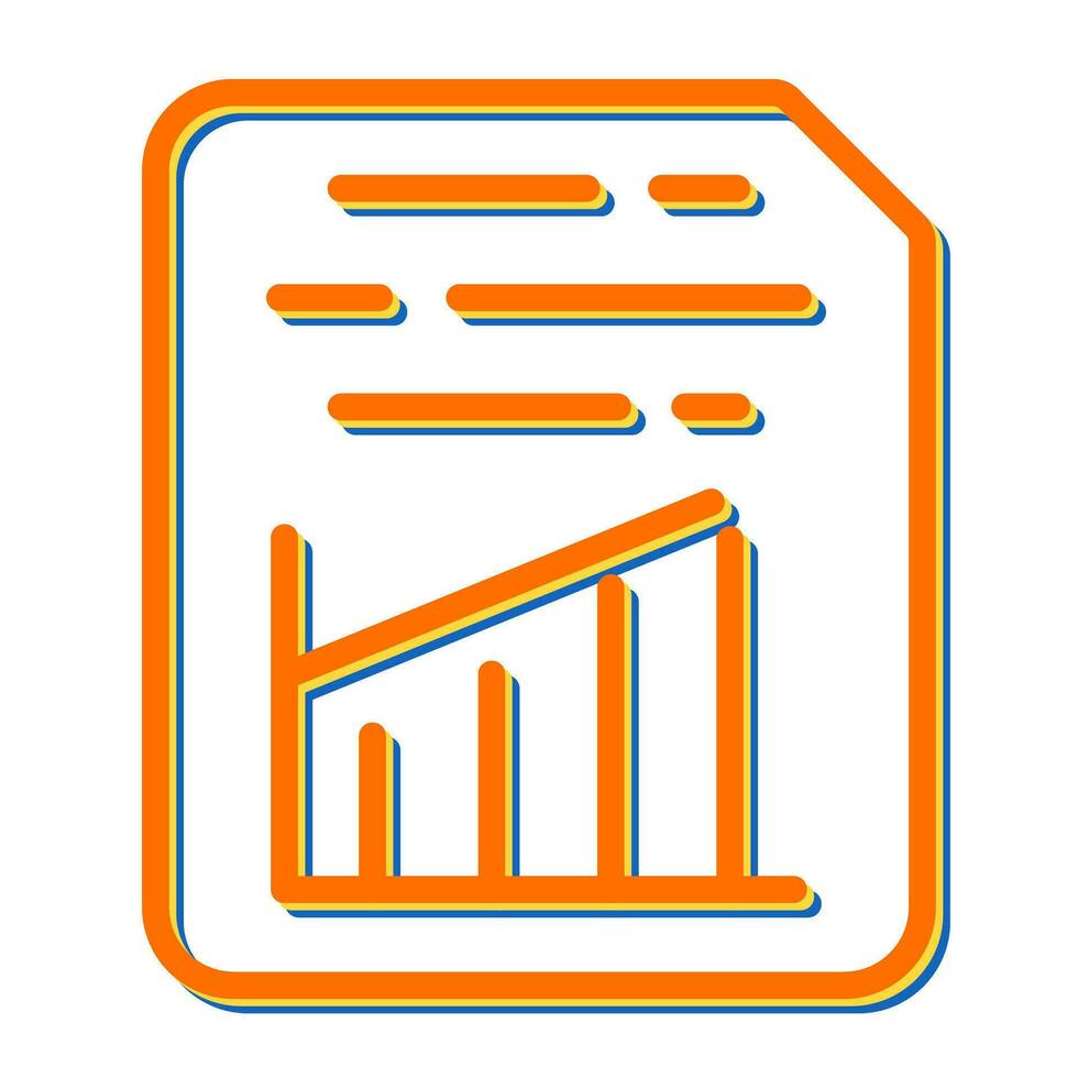 Document Insert Graph Vector Icon