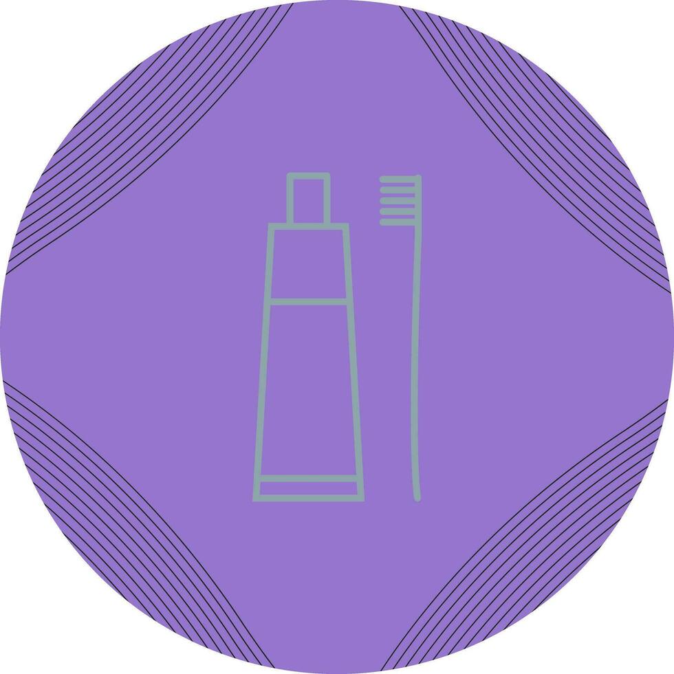 Toothbrush and Toothpaste Vector Icon