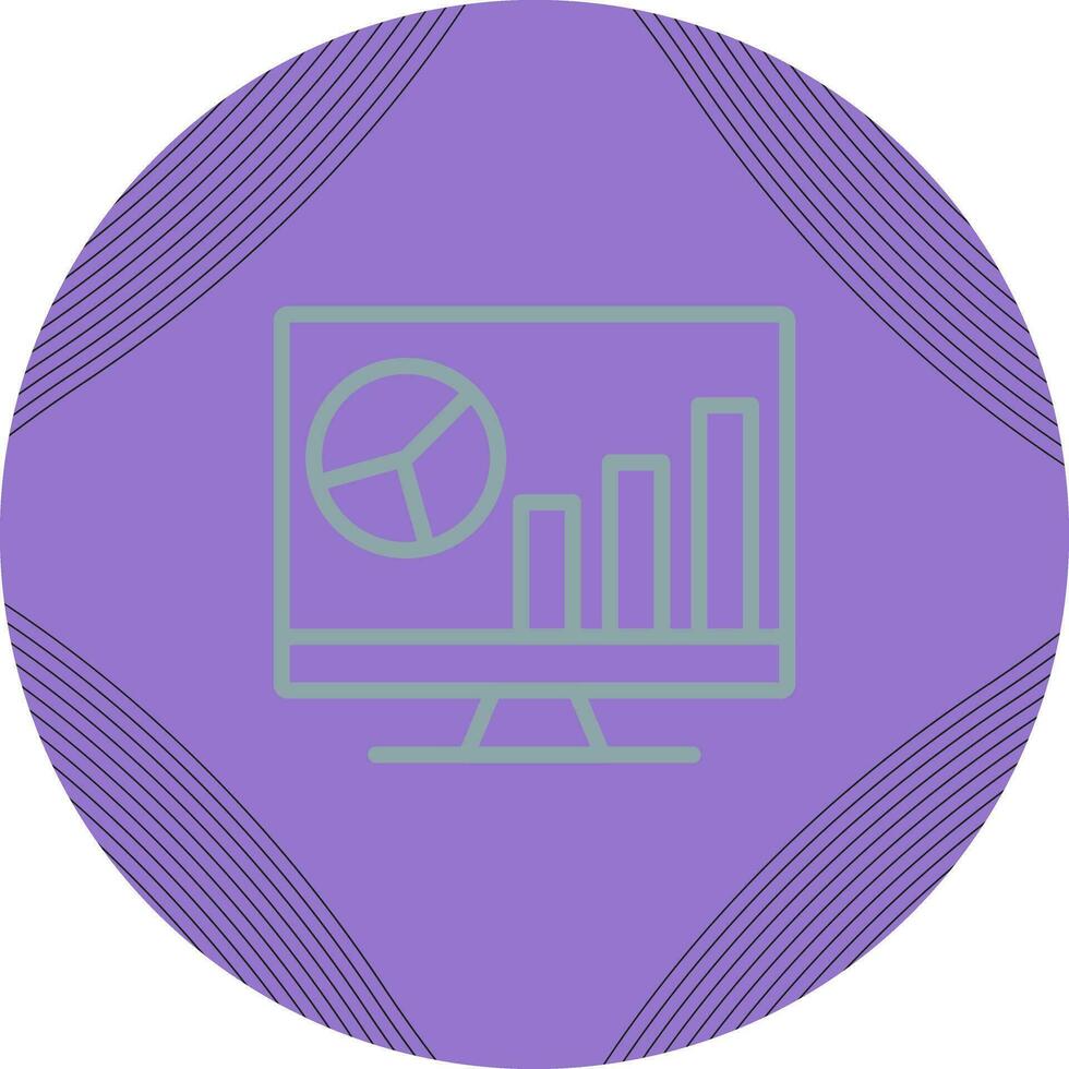 Analytics on screen Vector Icon