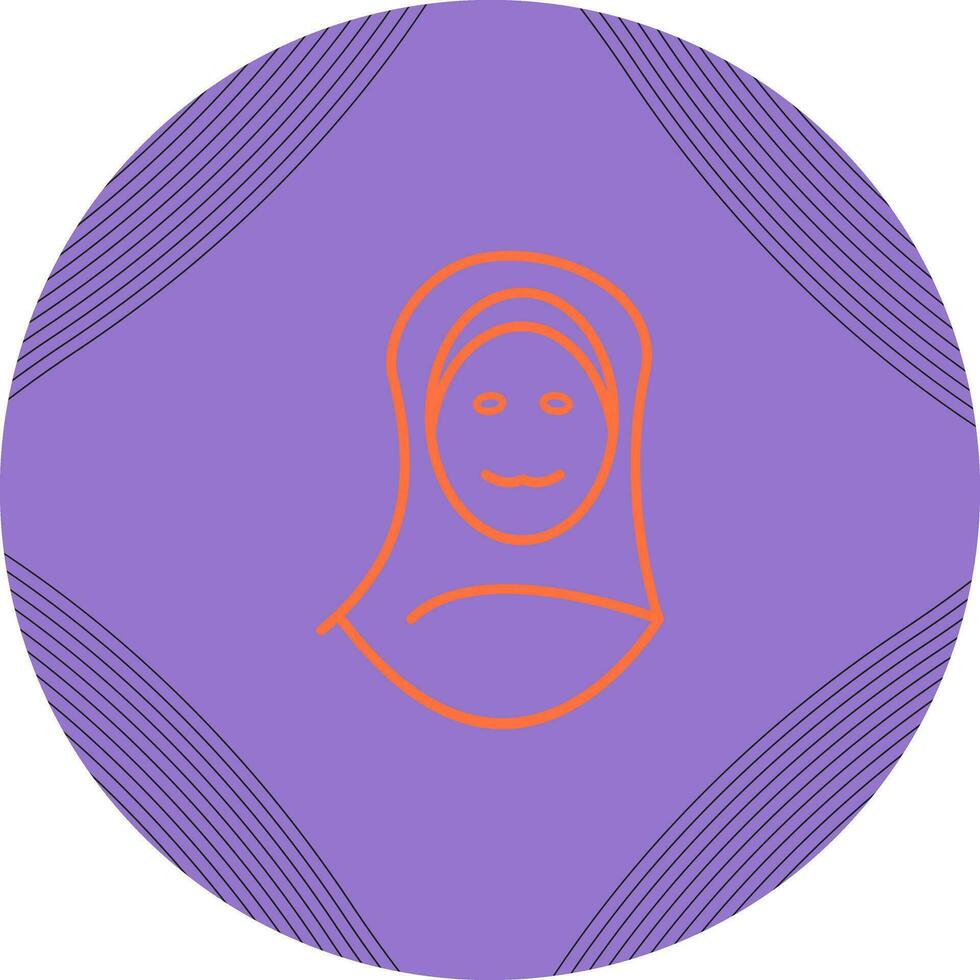 icono de vector de mujer islámica