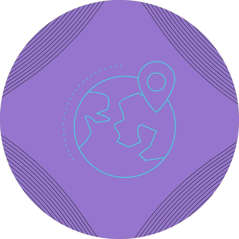 Locate on Earth Vector Icon