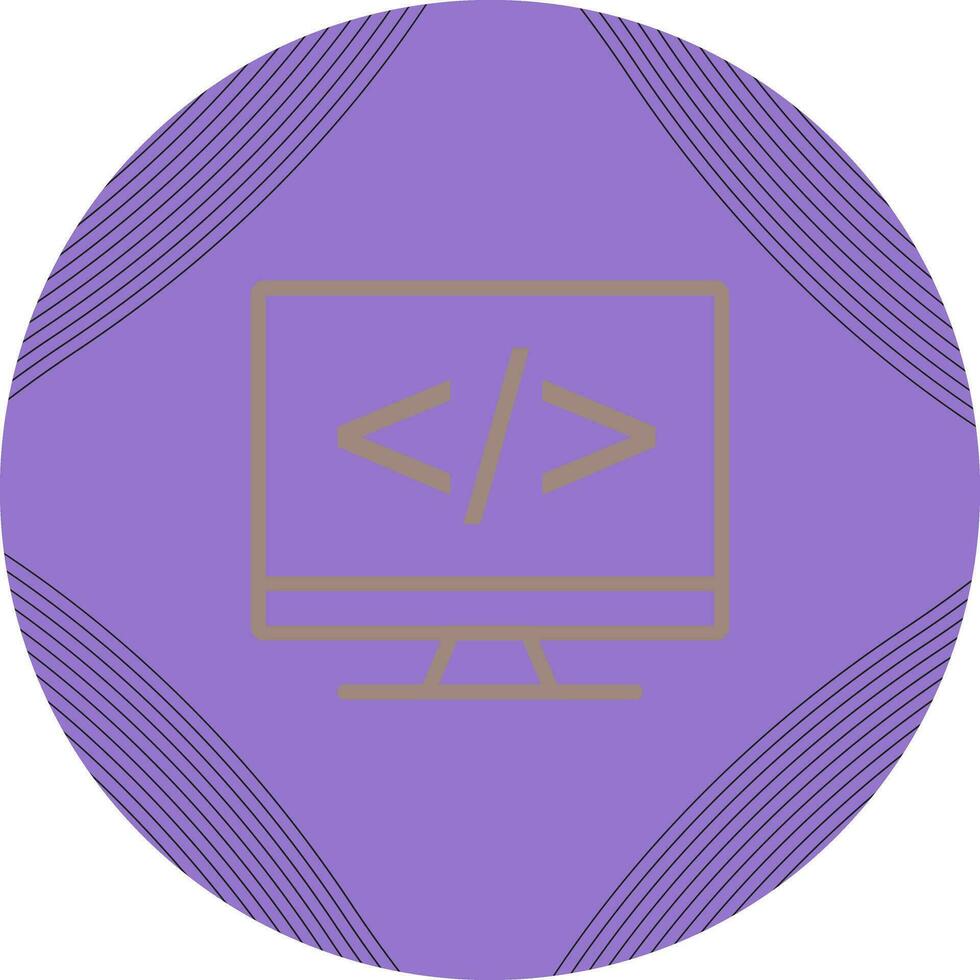 Coding on screen Vector Icon