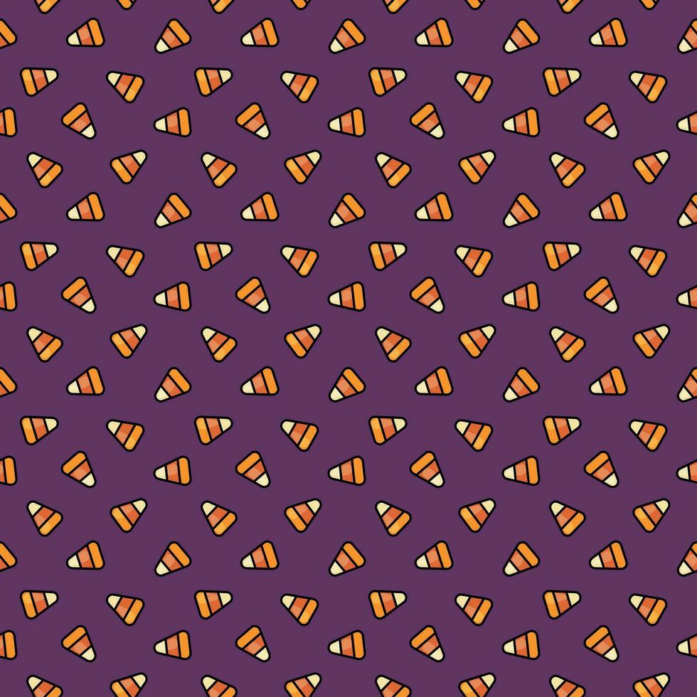 seamless Halloween pattern with Halloween candy corn vector