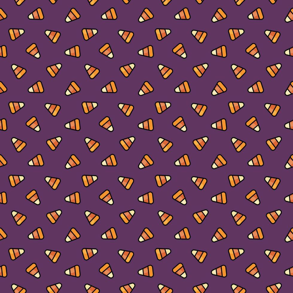 seamless Halloween pattern with Halloween candy corn vector