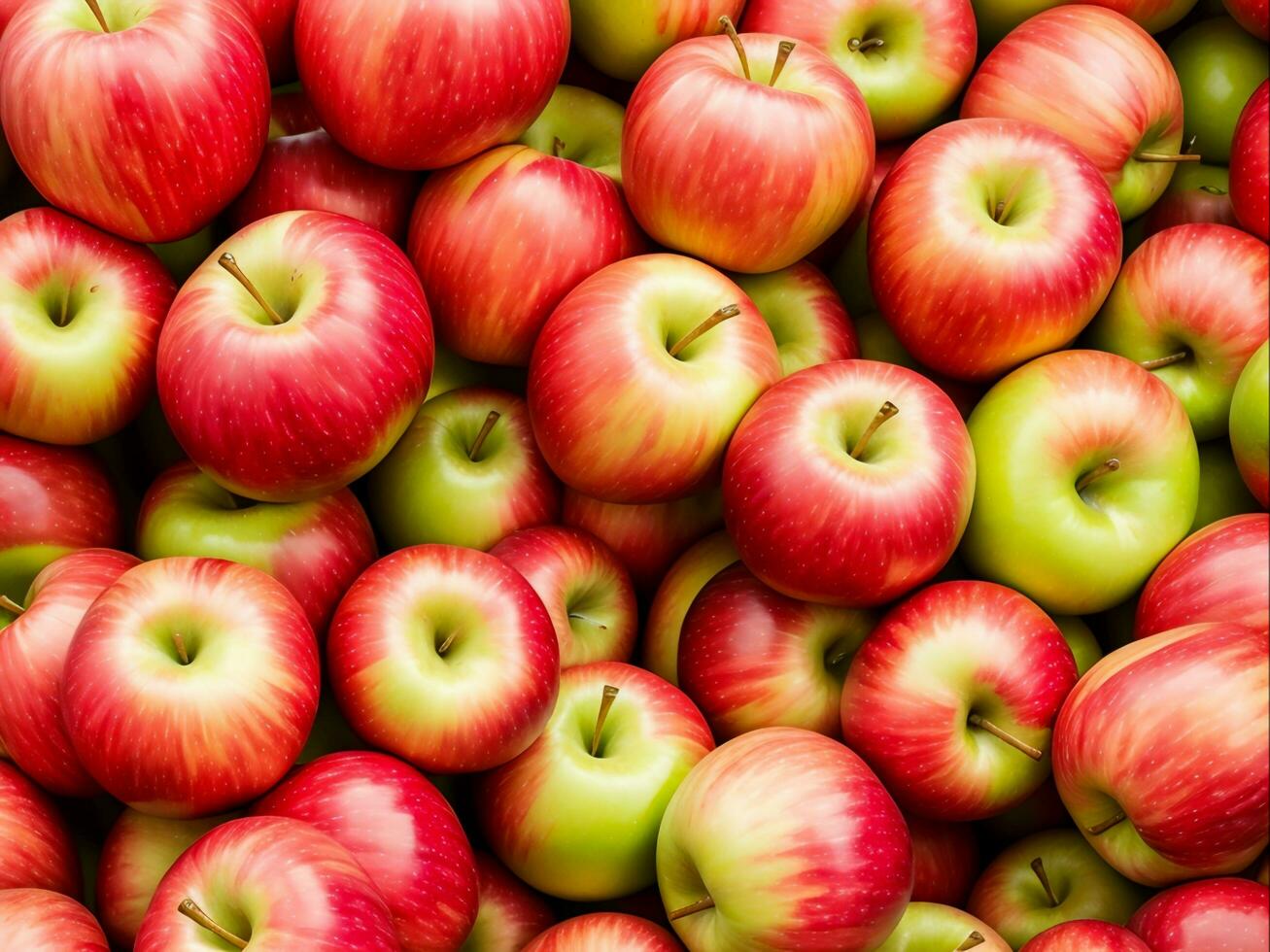 Crisp Red Apple  A Fresh Studio Shot Showcasing the Beauty, Generative Ai photo