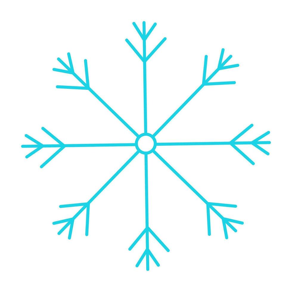 snowflake christmas winter cold pattern icon element vector