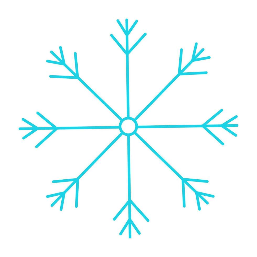 snowflake christmas winter cold pattern icon element vector