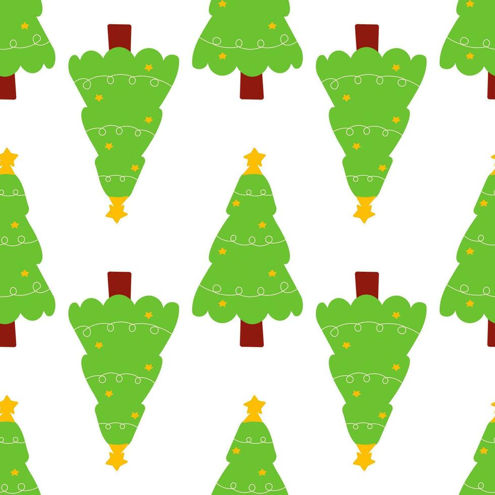 christmas tree christmas new year pattern textile vector