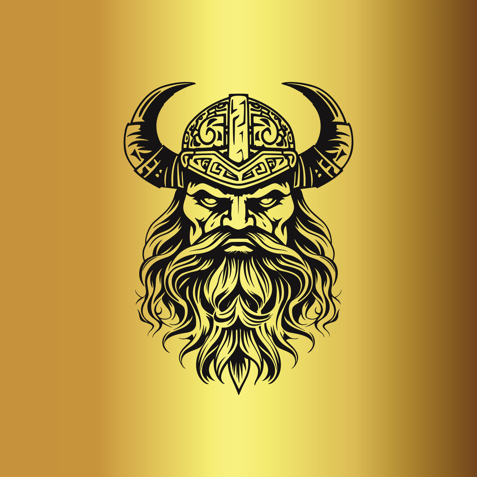 Odin, the Norse God of Wisdom and War, on a Golden Background 28120378